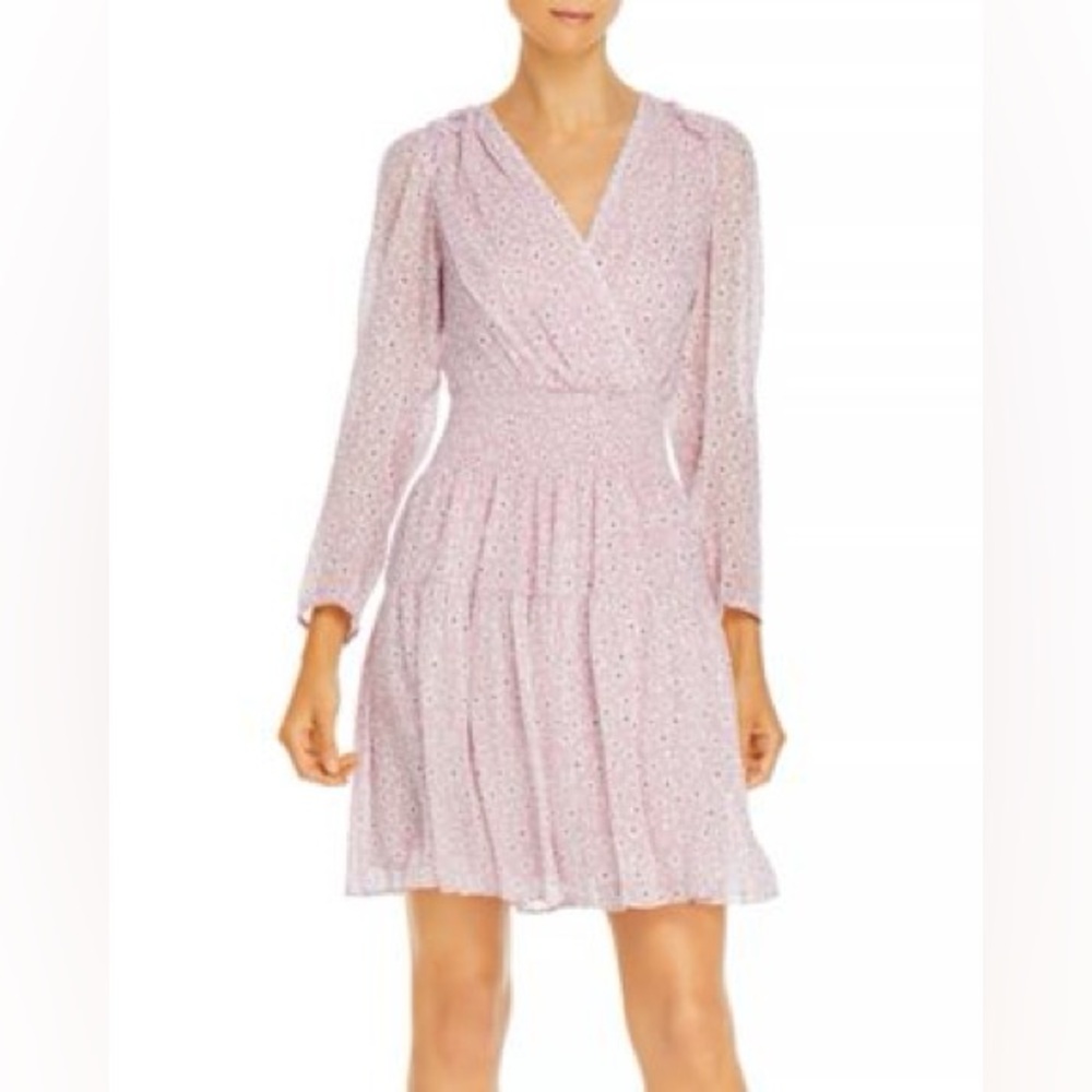 Rebecca Taylor Pink Floral Long Sleeve Dress